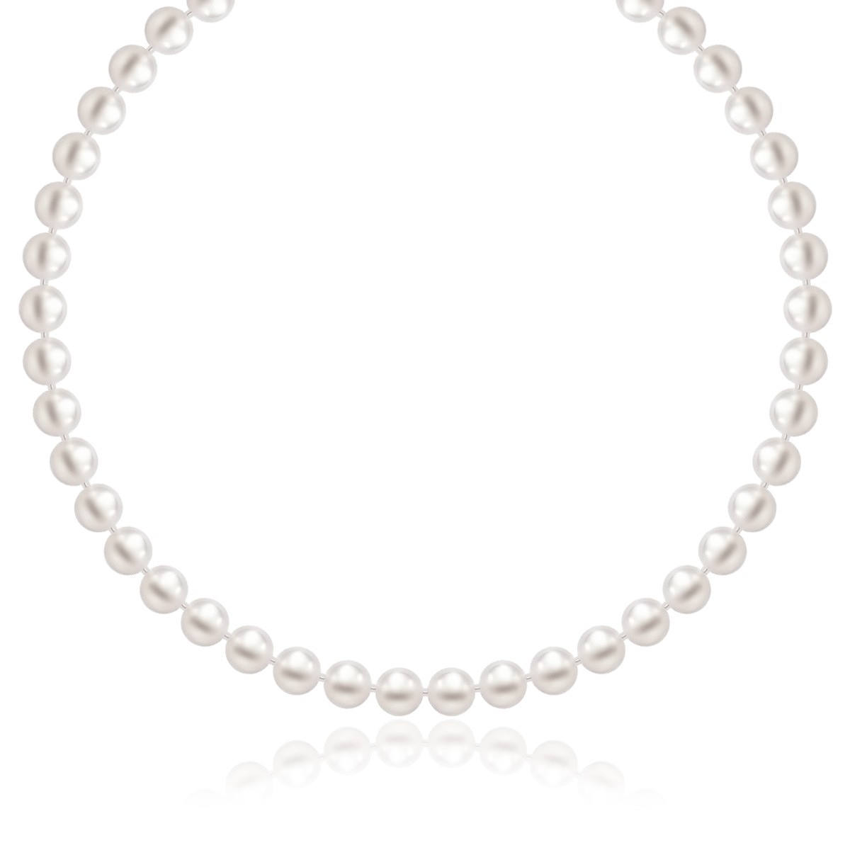 14k Yellow Gold Necklace with White Freshwater Cultured Pearls (6.0mm to 6.5mm)