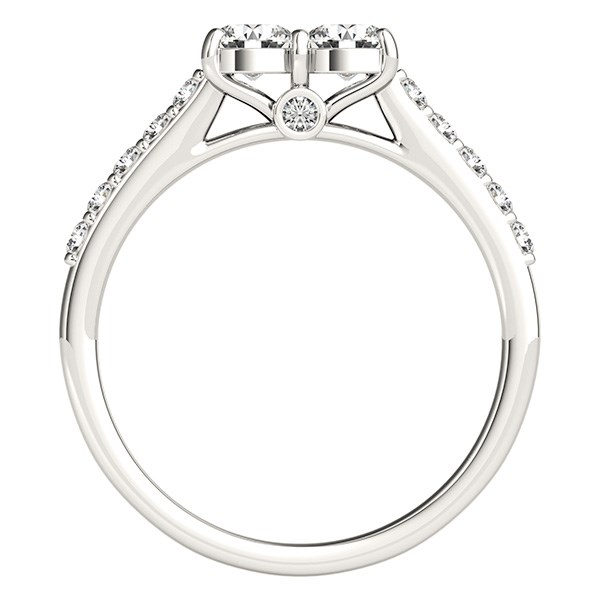 14k White Gold Round Two Stone Diamond Ring (3/4 cttw) thumbnail 2