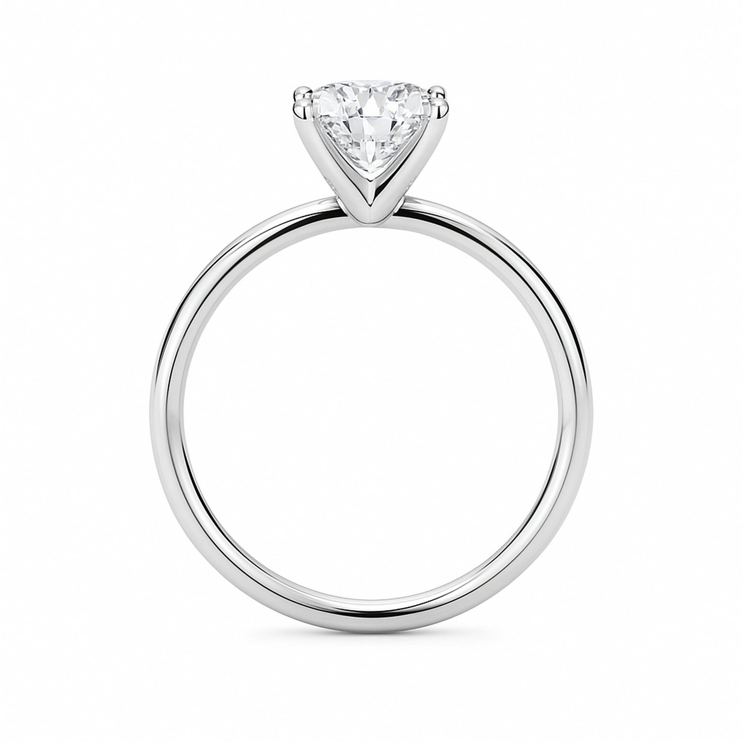 1 Carat Cushion Lab Grown IGI G/VS1 Diamond Solitaire Ring in 10K White Gold thumbnail 5