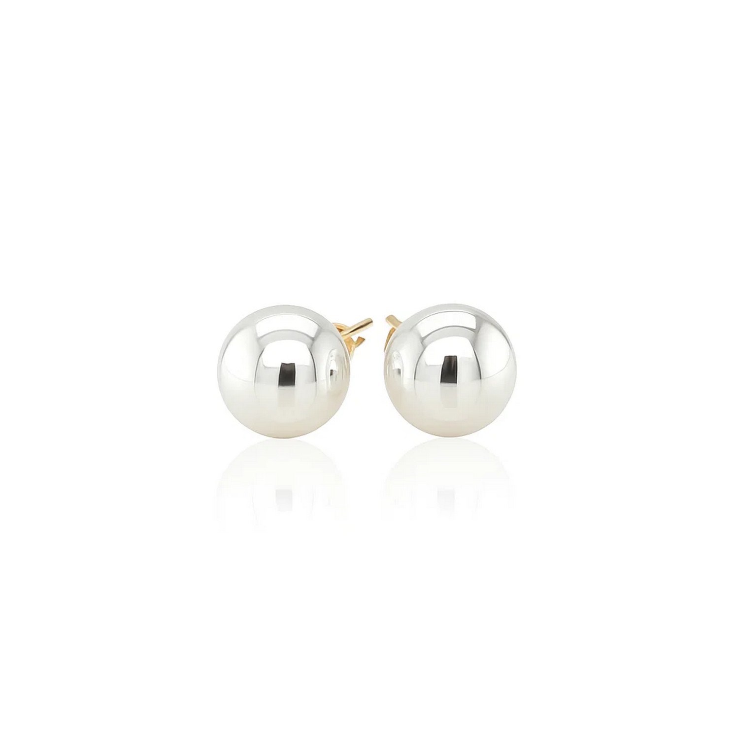 14k Yellow Gold Freshwater Cultured White Pearl Stud Earrings (6mm) thumbnail 2