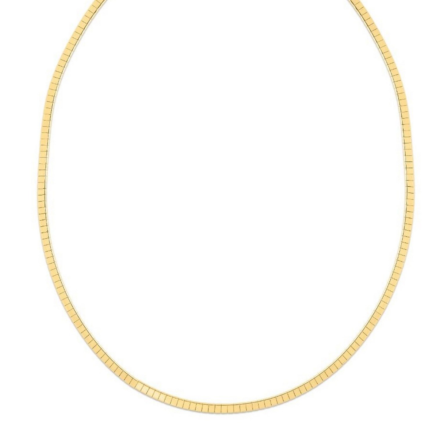 14k Yellow Gold Brick Omega Necklace thumbnail 2