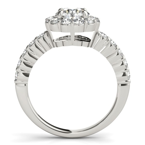 14k White Gold Round Floral Motif Diamond Engagement Ring (1 5/8 cttw) thumbnail 2