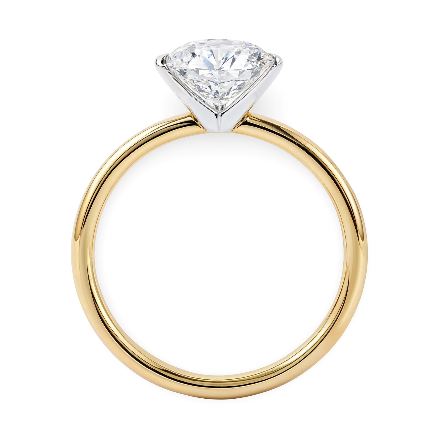 1 1/2 Carat Round Lab Grown IGI G/VS1 Diamond Solitaire Ring in 10K Yellow Gold thumbnail 6