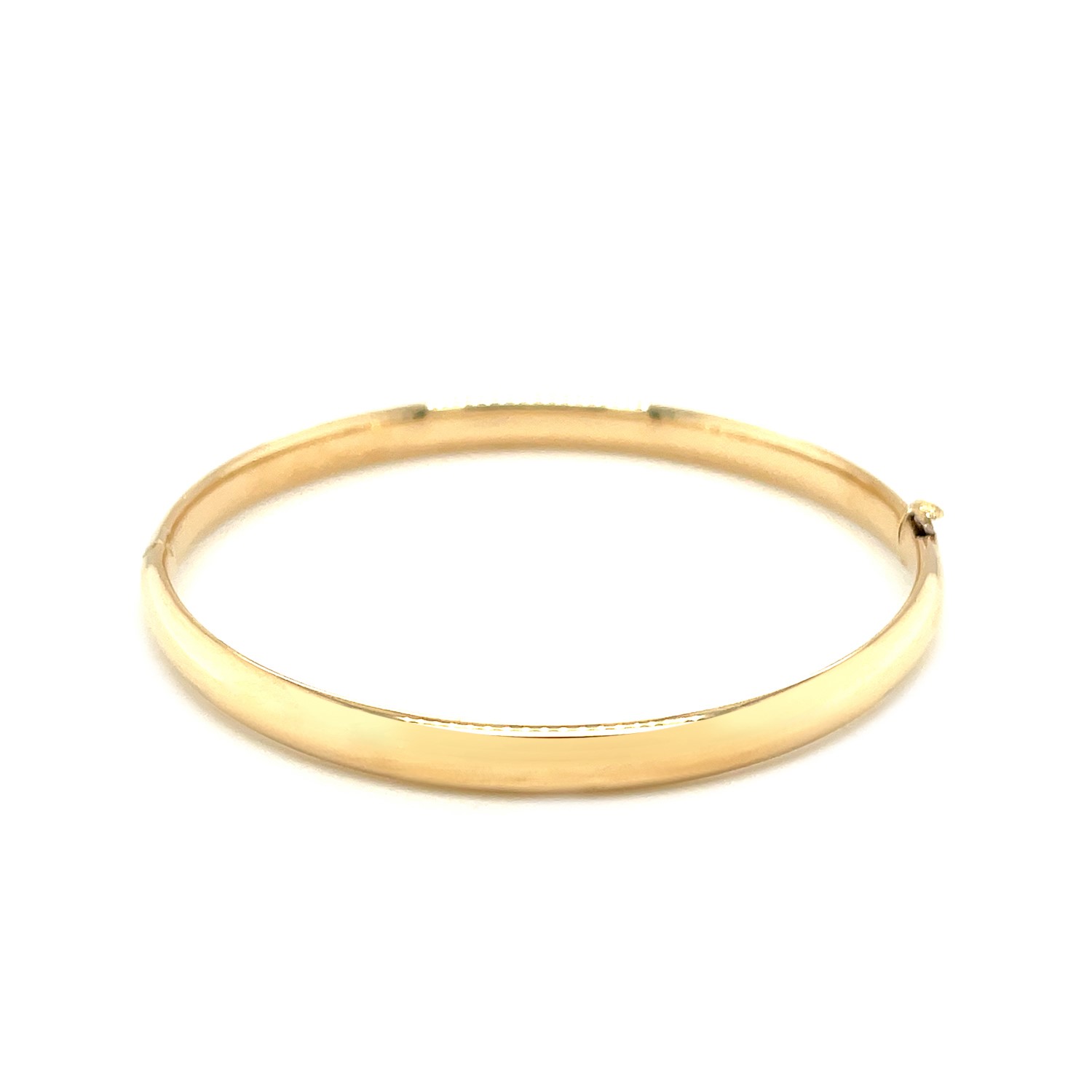 14k Yellow Gold Dome Design Polished Childrens Bangle (5.50 mm) thumbnail 2