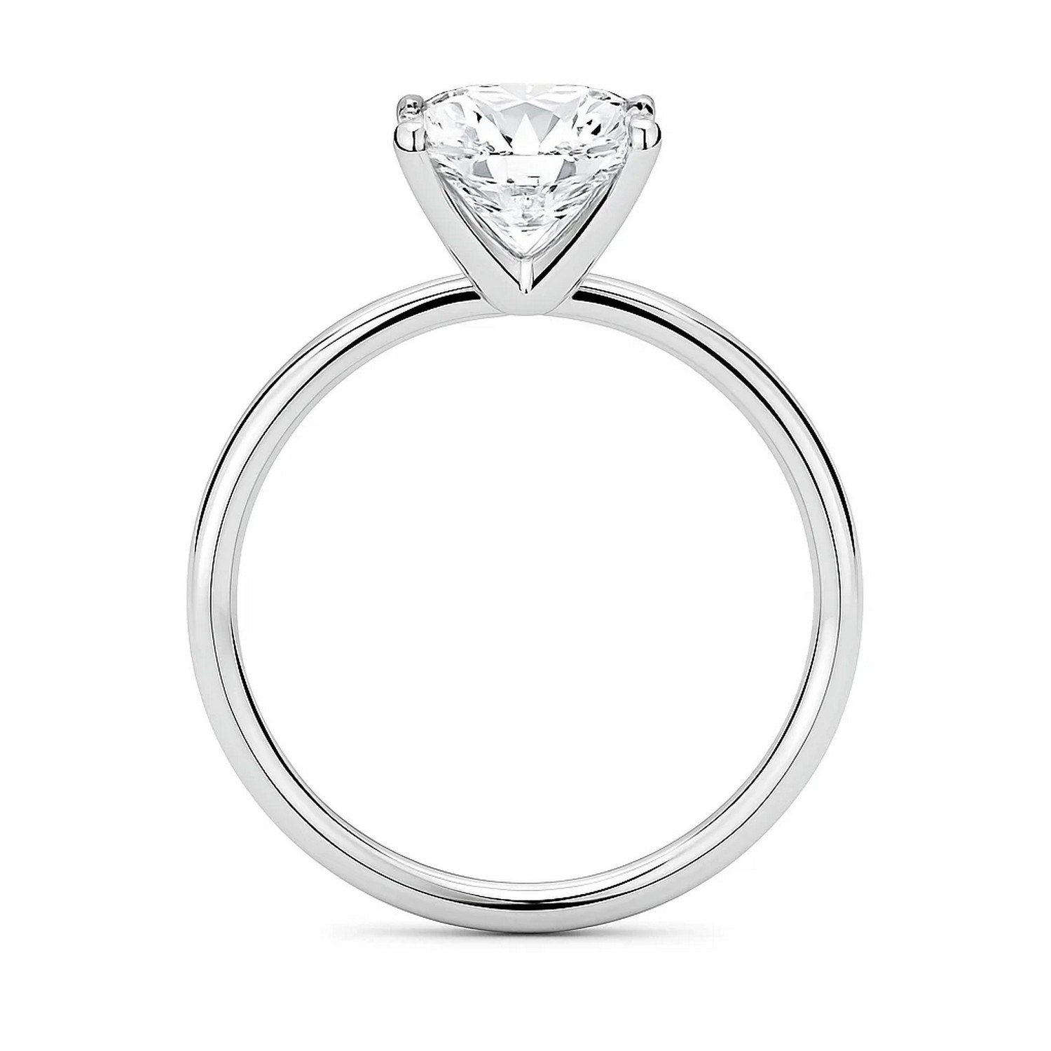 3 Carat Cushion Lab Grown IGI G/VS1 Diamond Solitaire Ring in 10K White Gold thumbnail 5