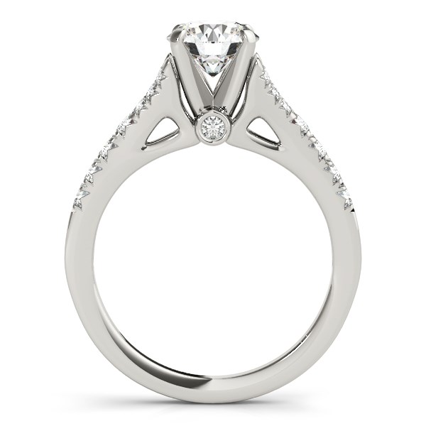 14k White Gold Split Shank Prong Set Diamond Engagement Ring (1 3/8 cttw) thumbnail 2
