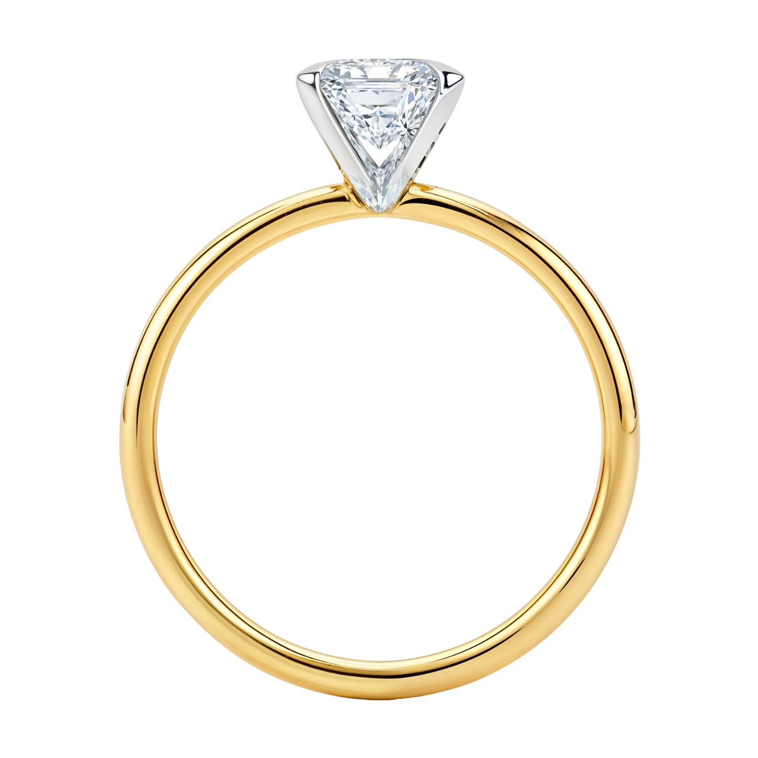2 Carat Emerald Lab Grown IGI G/VS1 Diamond Solitaire Ring in 14K Yellow Gold thumbnail 5