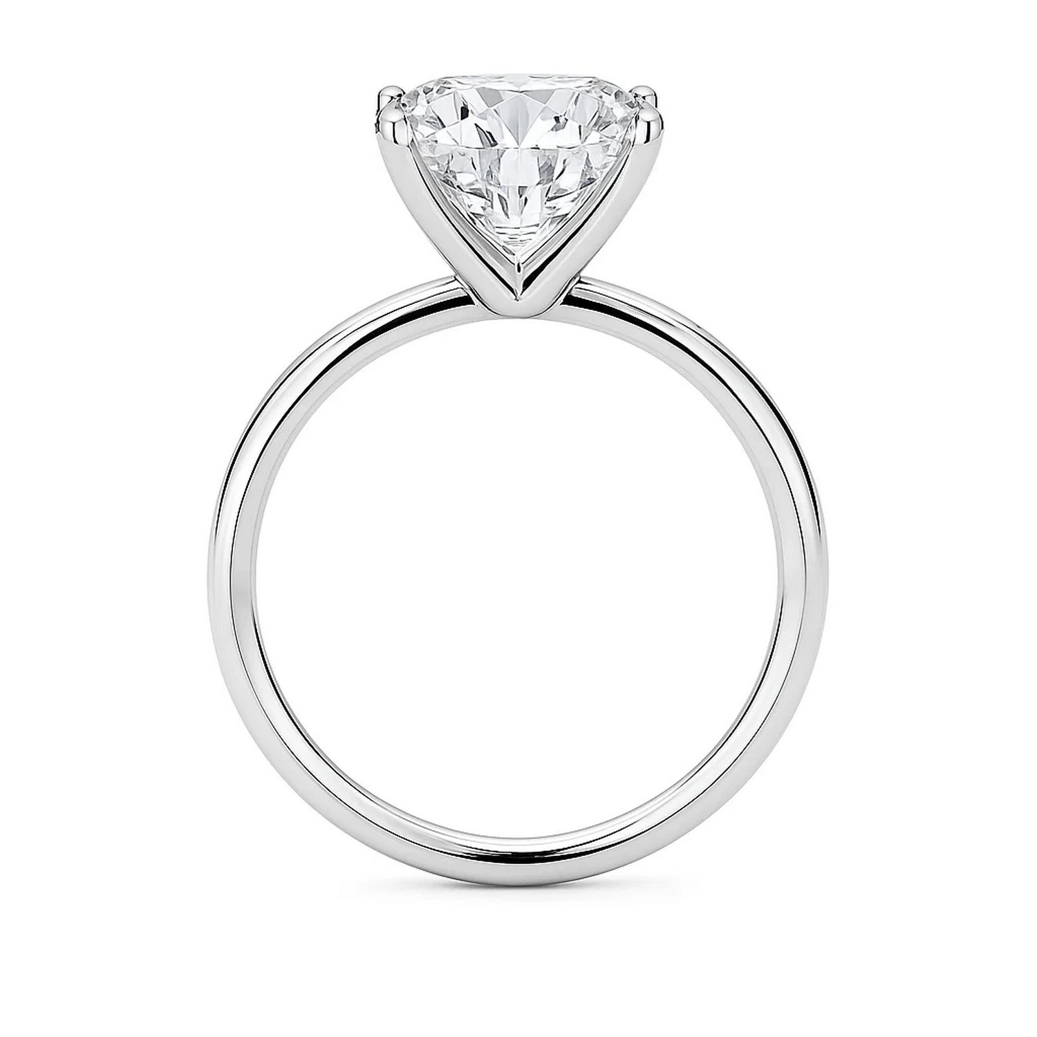 3 Carat Cushion Lab Grown IGI G/VS1 Diamond Solitaire Ring in 14K White Gold thumbnail 5