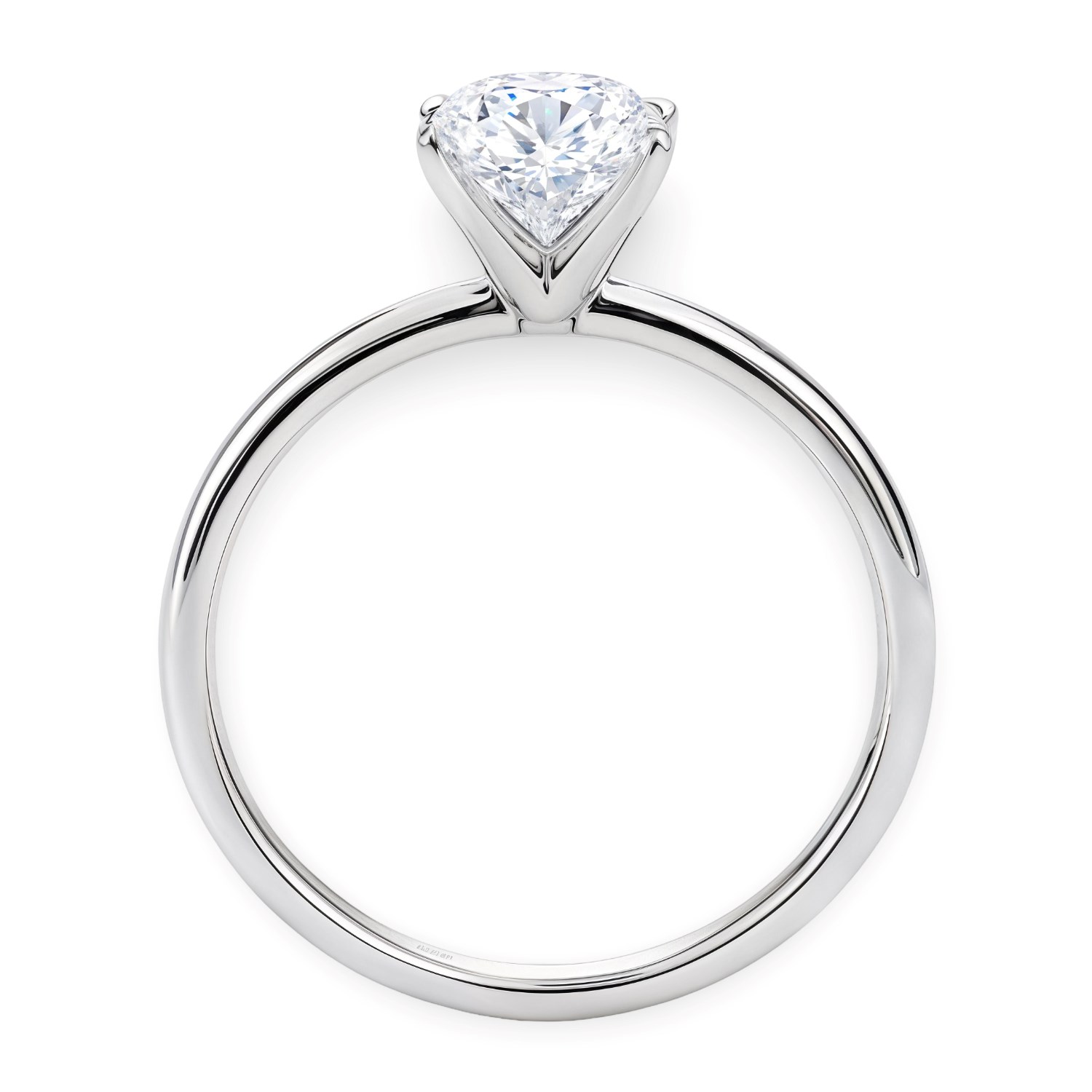 1 1/2 Carat Oval Lab Grown IGI G/VS1 Diamond Solitaire Ring in 10K White Gold thumbnail 5
