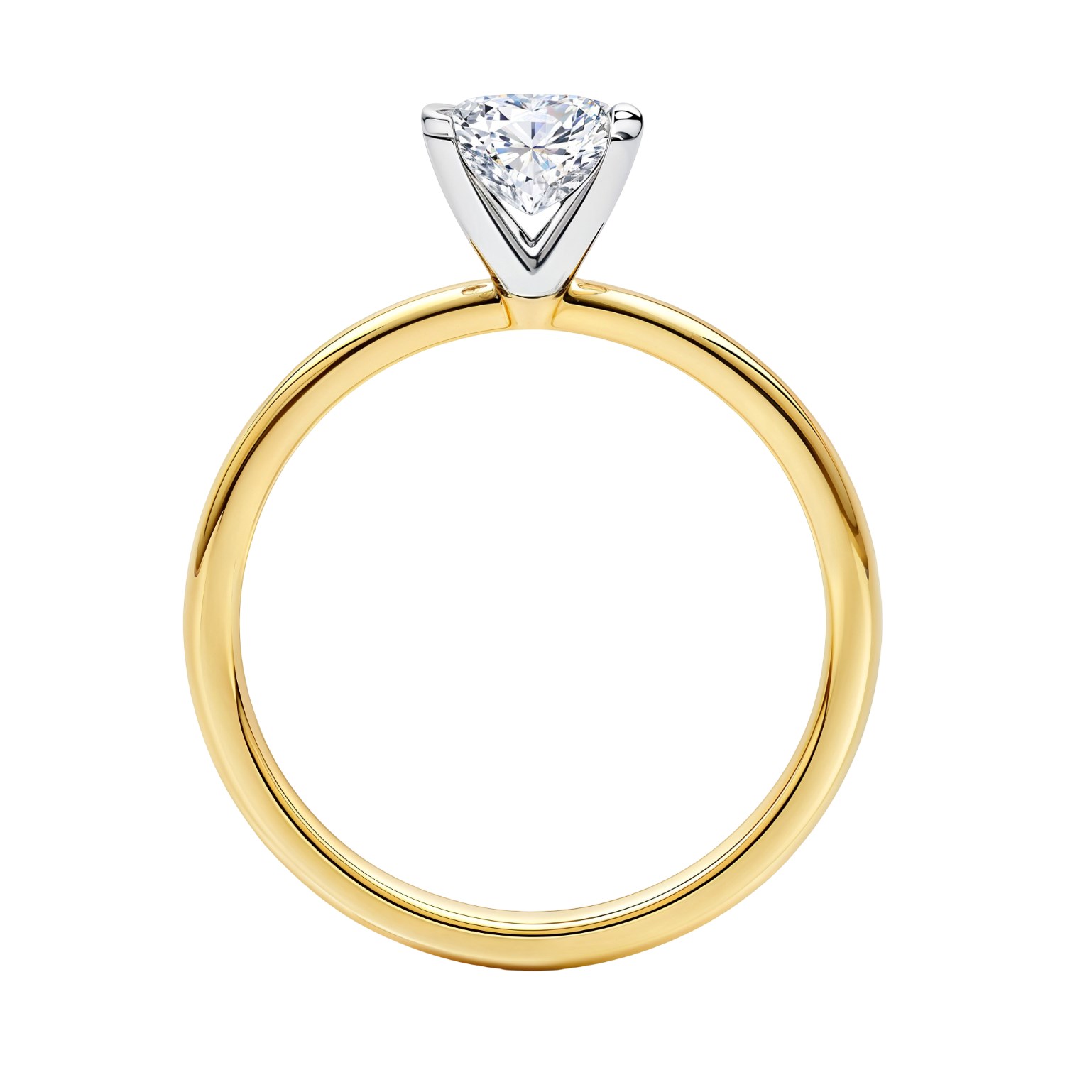 1 Carat Princess Lab Grown IGI G/VS1 Diamond Solitaire Ring in 10K Yellow Gold thumbnail 5
