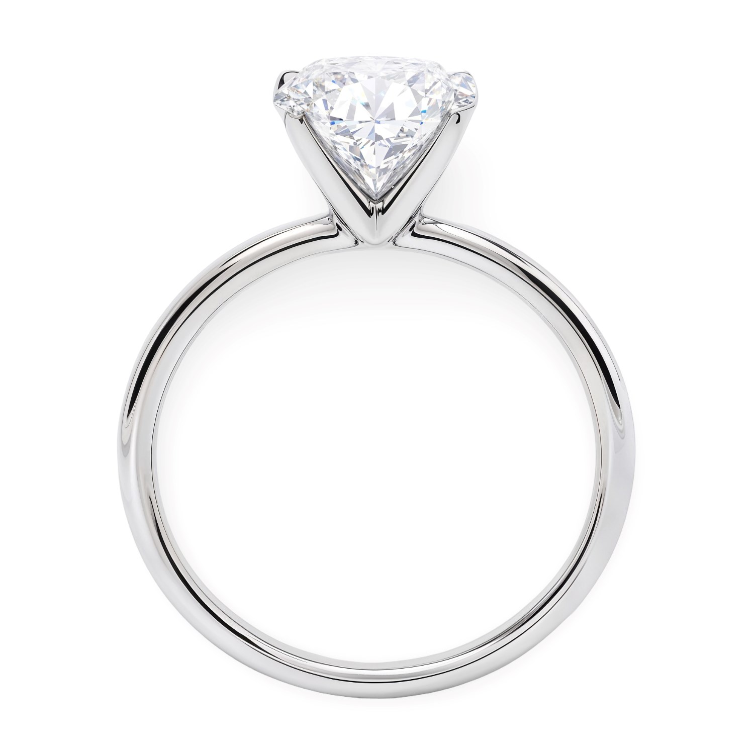 3 Carat Oval Lab Grown IGI G/VS1 Diamond Solitaire Ring in 10K White Gold thumbnail 5