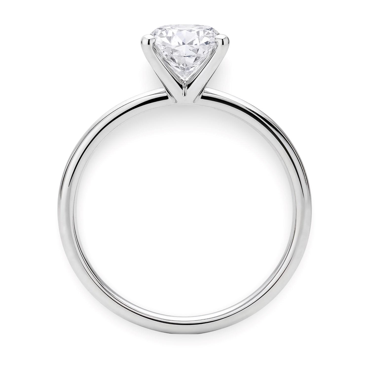 1 1/2 Carat Round Lab Grown IGI G/VS1 Diamond Solitaire Ring in 14K White Gold thumbnail 6