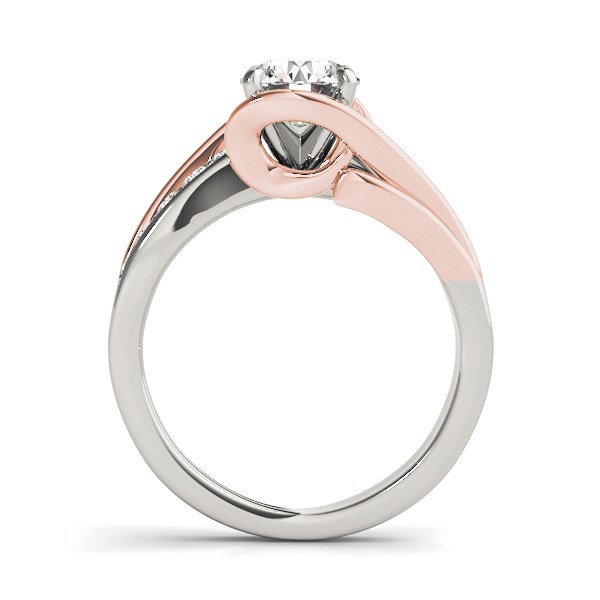 14k White And Rose Gold Bypass Shank Diamond Engagement Ring (1 1/8 cttw) thumbnail 3