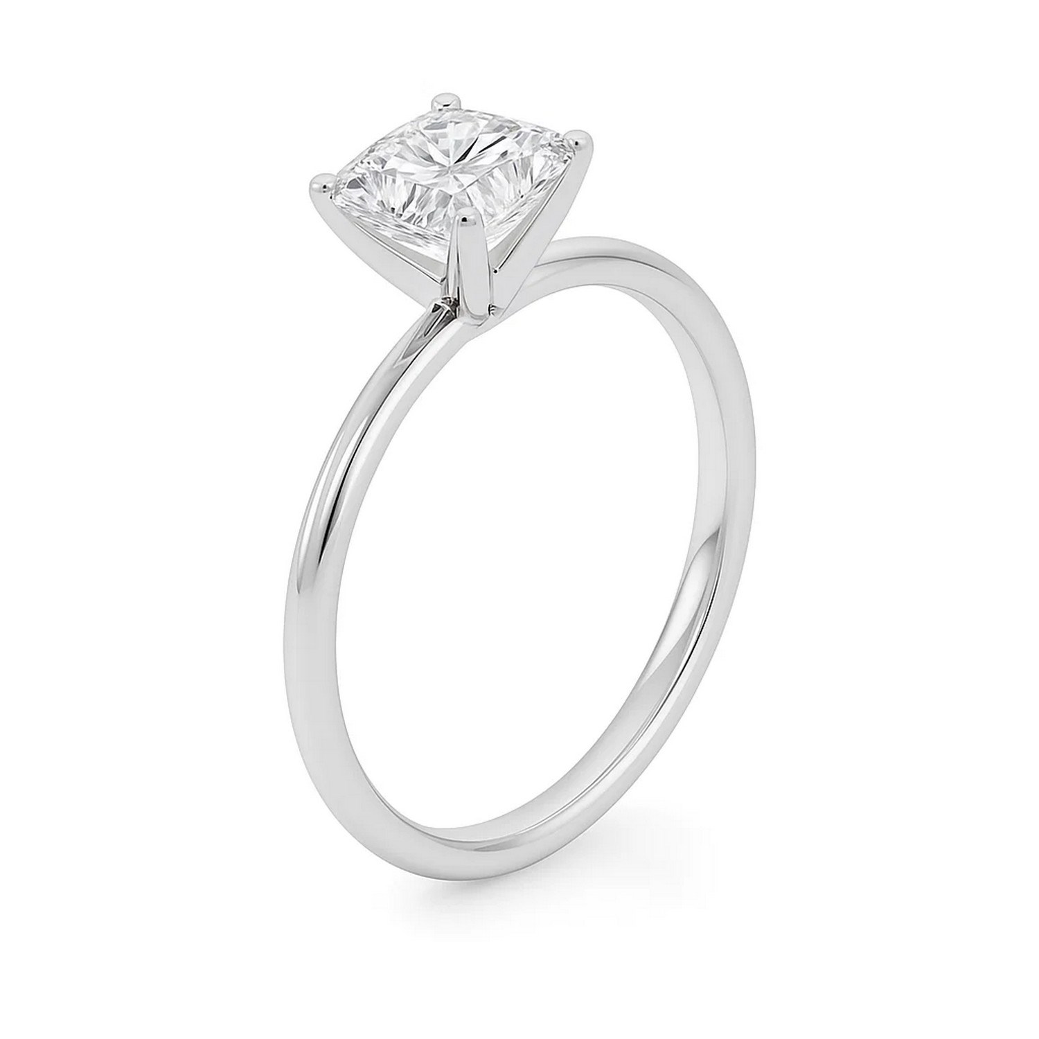 2 Carat Princess Lab Grown IGI G/VS1 Diamond Solitaire Ring in 14K White Gold thumbnail 3