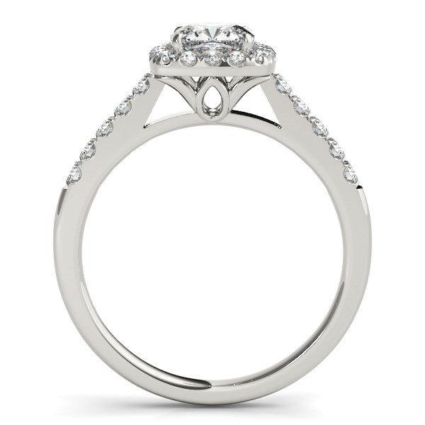 14k White Gold Square Outer Shape Round Diamond Engagement Ring (3/4 cttw) thumbnail 2