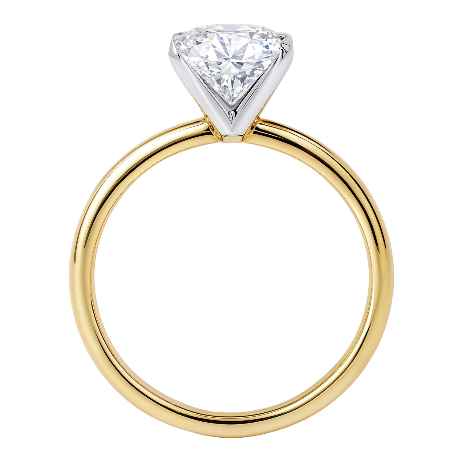 1 1/2 Carat Oval Lab Grown IGI G/VS1 Diamond Solitaire Ring in 14K Yellow Gold thumbnail 5