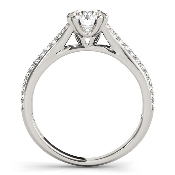14k White Gold Double Prong Multirow Band Diamond Engagement Ring (1 1/8 cttw) thumbnail 2