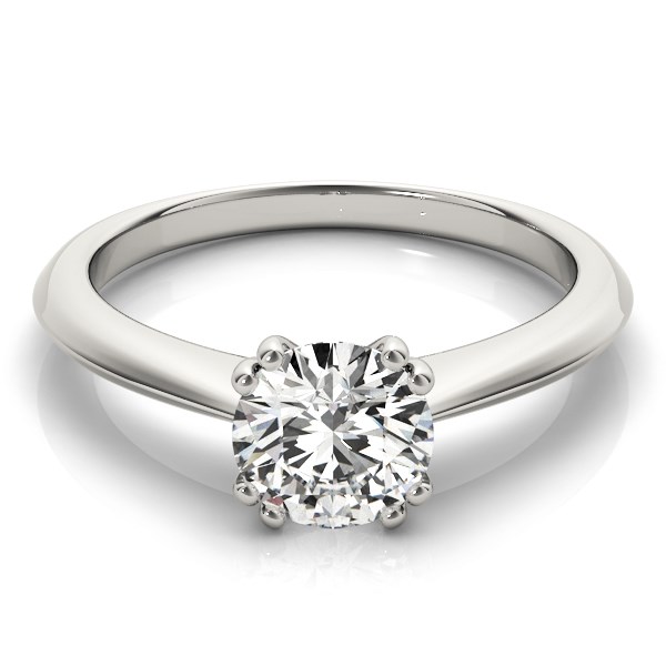 14k White Gold Double Prong Set Solitaire Diamond Engagement Ring (1 cttw) thumbnail 2