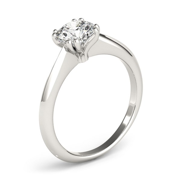 14k White Gold Double Prong Set Solitaire Diamond Engagement Ring (1 cttw) thumbnail 3