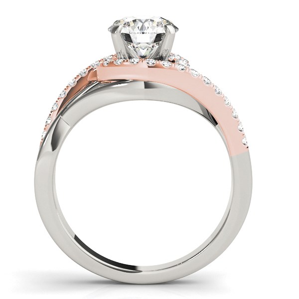 14k White And Rose Gold Bypass Diamond Engagement Ring (1 1/4 cttw) thumbnail 2