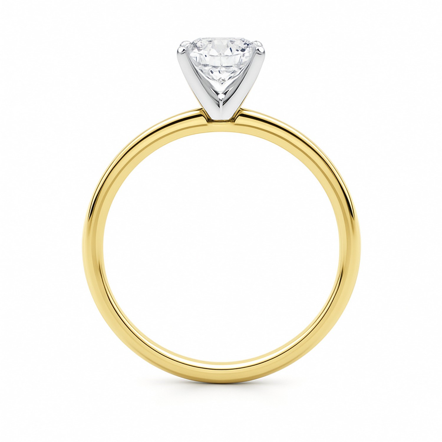 1 Carat Cushion Lab Grown IGI G/VS1 Diamond Solitaire Ring in 14K Yellow Gold thumbnail 5