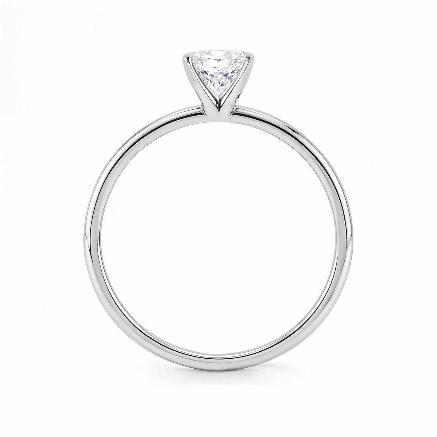1 Carat Radiant Lab Grown IGI G/VS1 Diamond Solitaire Ring in 10K White Gold thumbnail 5