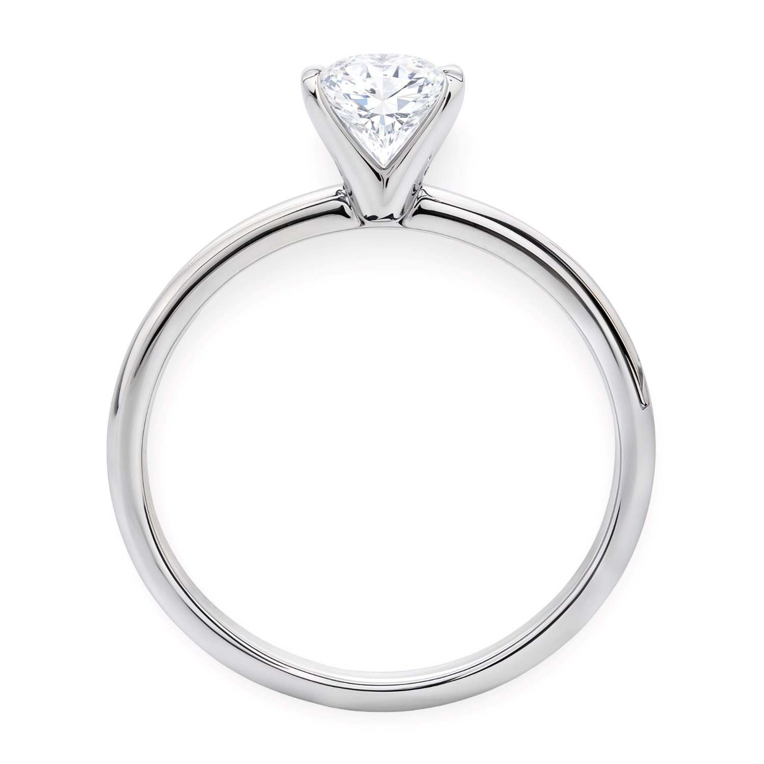 1 Carat Oval Lab Grown IGI G/VS1 Diamond Solitaire Ring in 14K White Gold thumbnail 5