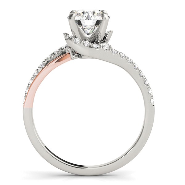 14k White And Rose Gold Bypass Shank Diamond Engagement Ring (1 1/3 cttw) thumbnail 2