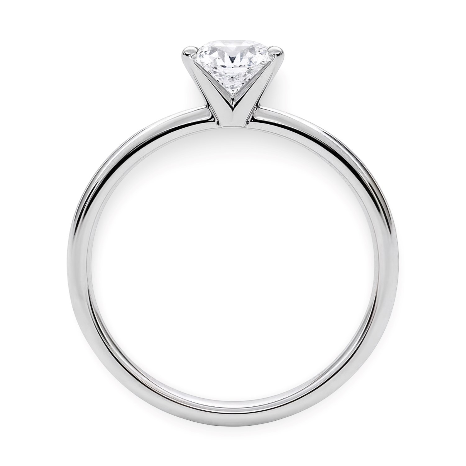 1 Carat Round Lab Grown IGI G/VS1 Diamond Solitaire Ring in 10K White Gold thumbnail 6