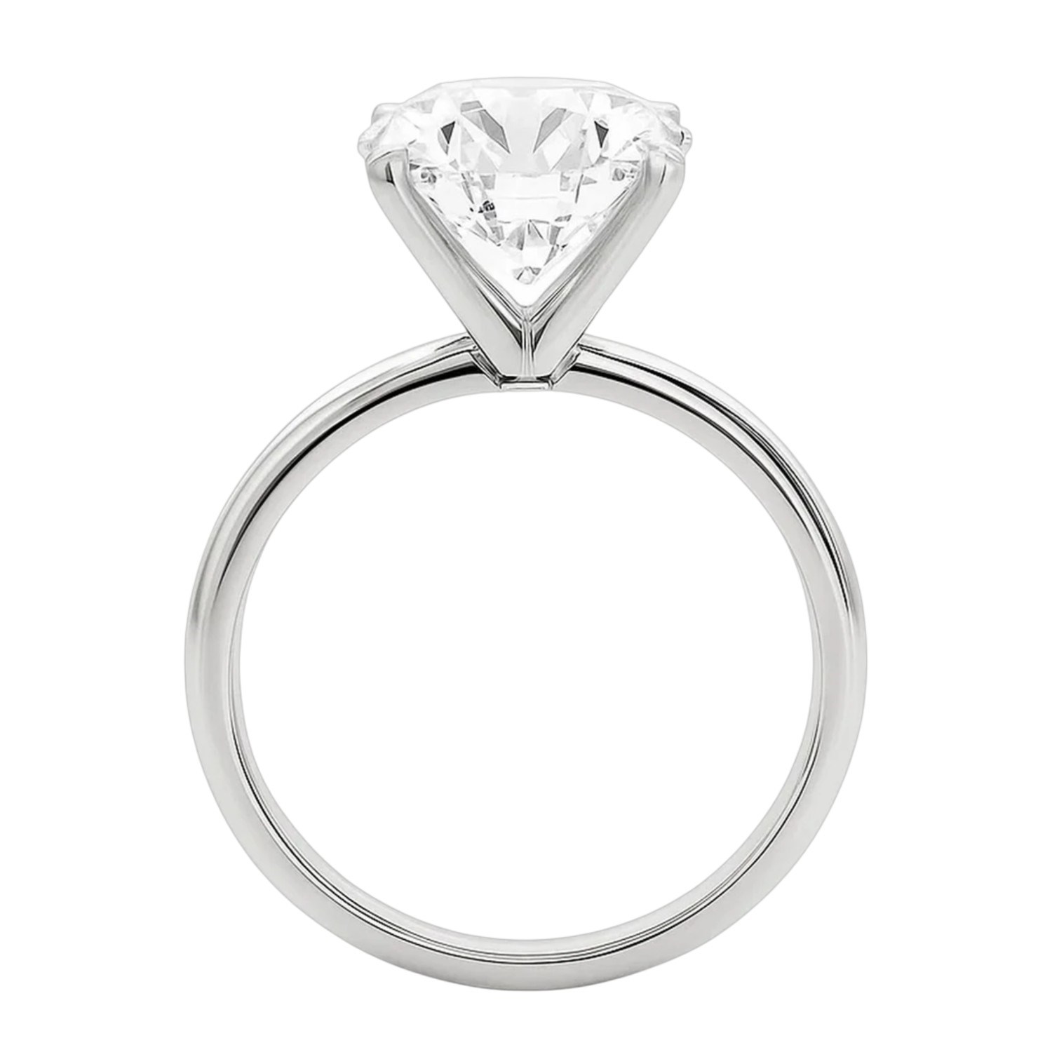5 Carat Oval Lab Grown IGI G/VS1 Diamond Solitaire Ring in 10K White Gold thumbnail 3