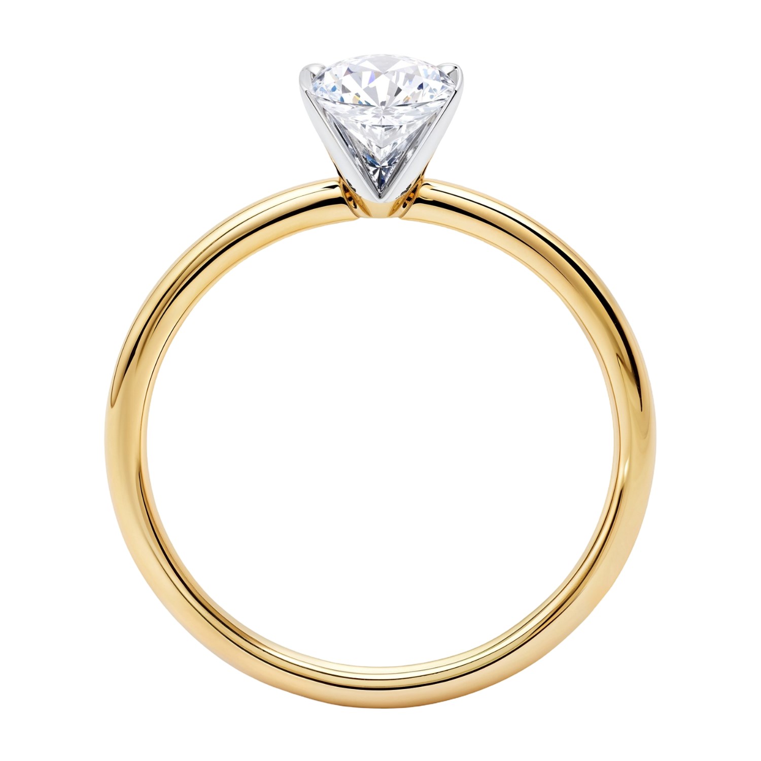 1 Carat Oval Lab Grown IGI G/VS1 Diamond Solitaire Ring in 10K Yellow Gold thumbnail 5