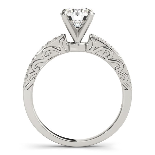 14k White Gold Antique Style Diamond Engagement Ring (1 1/8 cttw) thumbnail 2