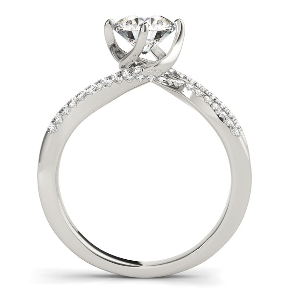 14k White Gold Spiral Design Pronged Diamond Engagement Ring (1 1/8 cttw) thumbnail 2