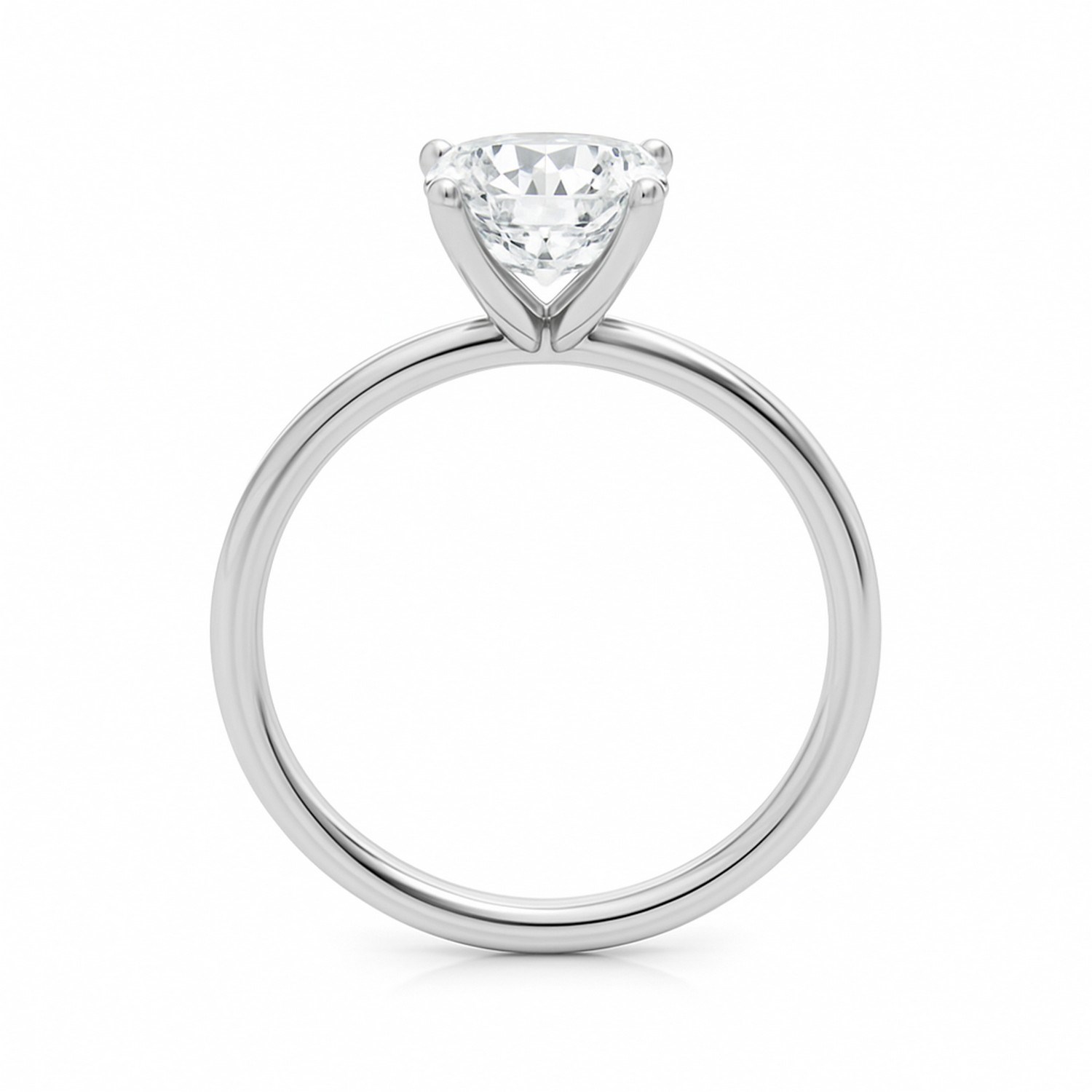2 Carat Cushion Lab Grown IGI G/VS1 Diamond Solitaire Ring in 10K White Gold thumbnail 5