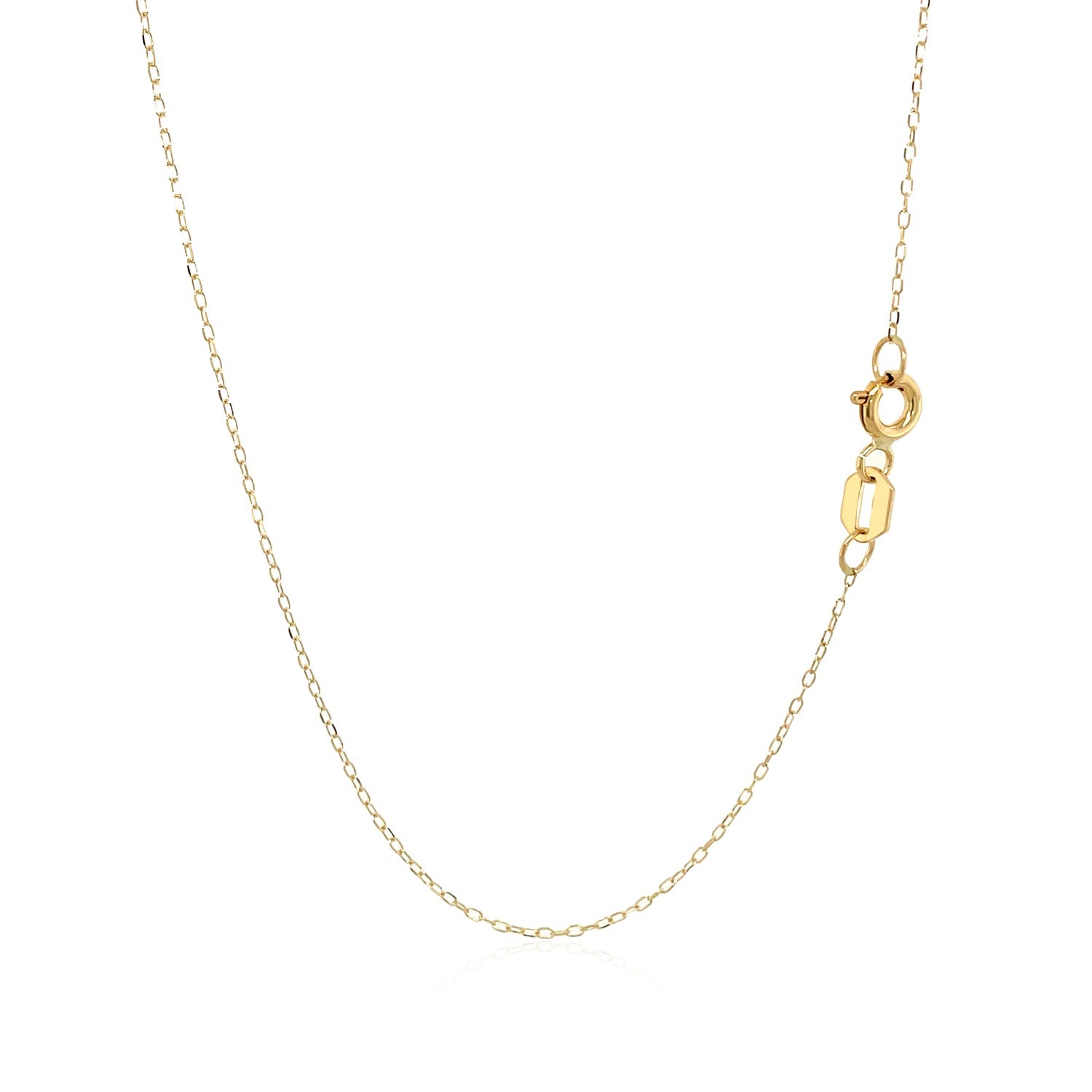 14k Yellow Gold Necklace with Cat Symbol in Mother of Pearl thumbnail 2