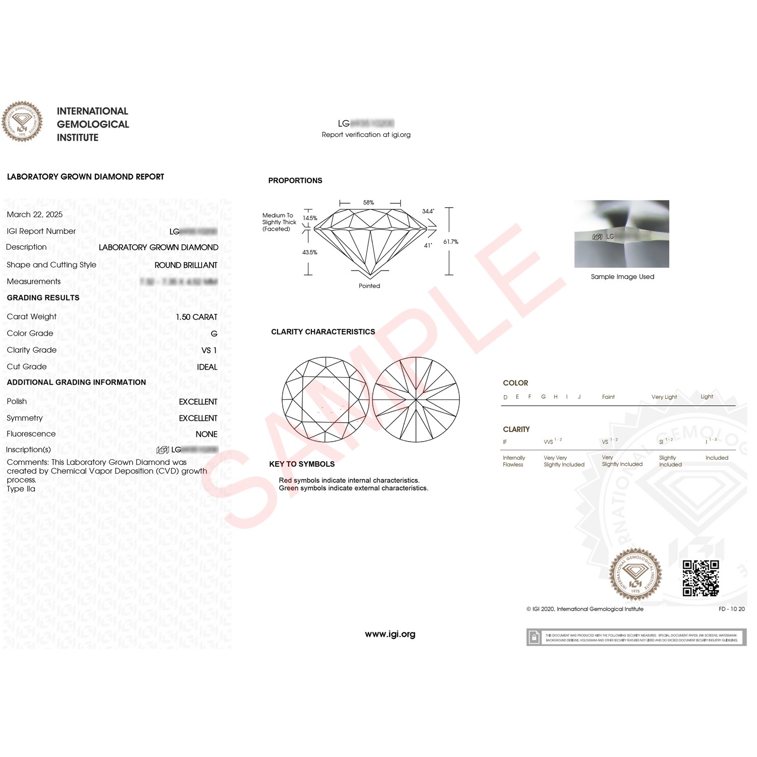 1 1/2 Carat Round Lab Grown IGI G/VS1 Diamond Solitaire Ring in 14K Yellow Gold thumbnail 3