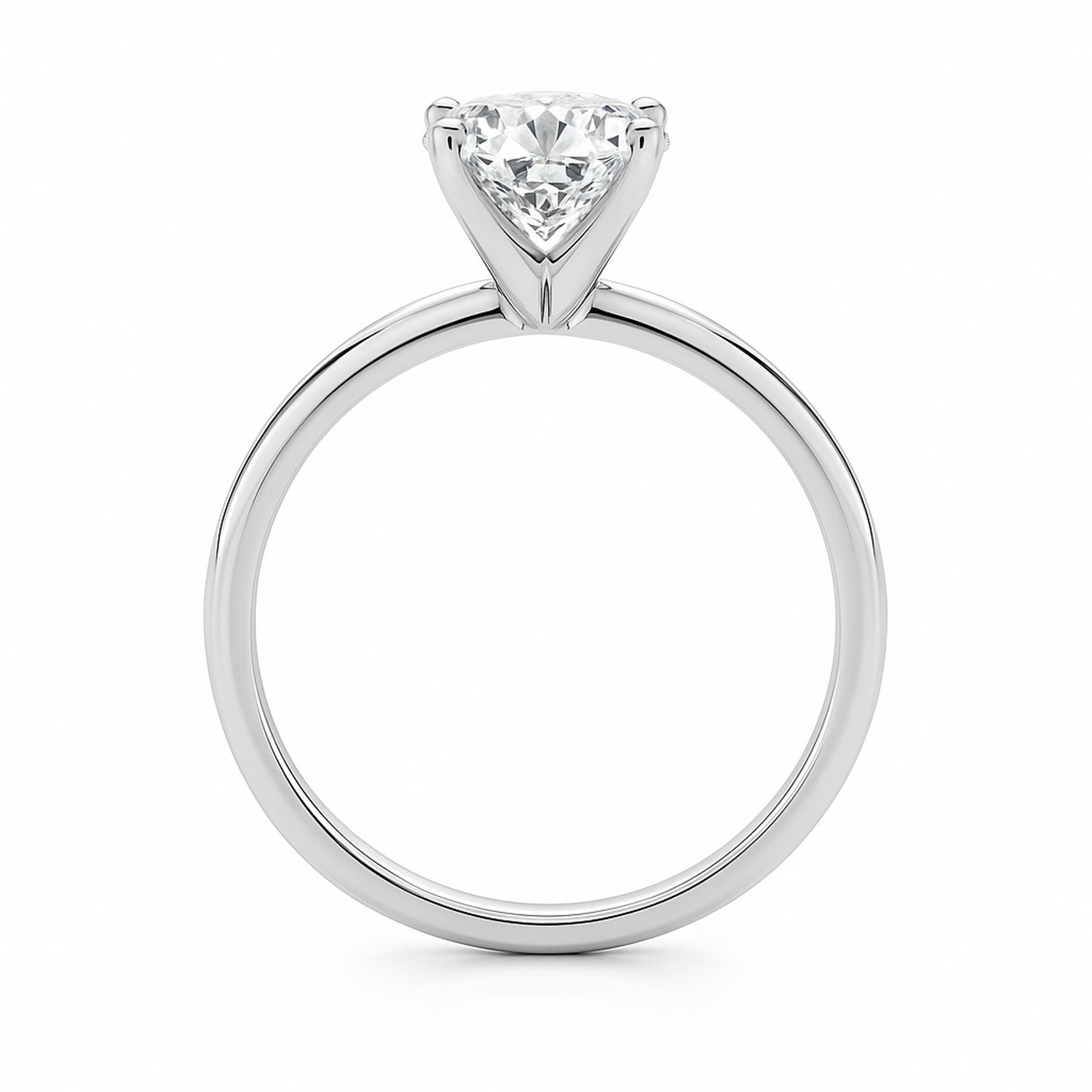 1 1/2 Carat Cushion Lab Grown IGI G/VS1 Diamond Solitaire Ring in 10K White Gold thumbnail 5