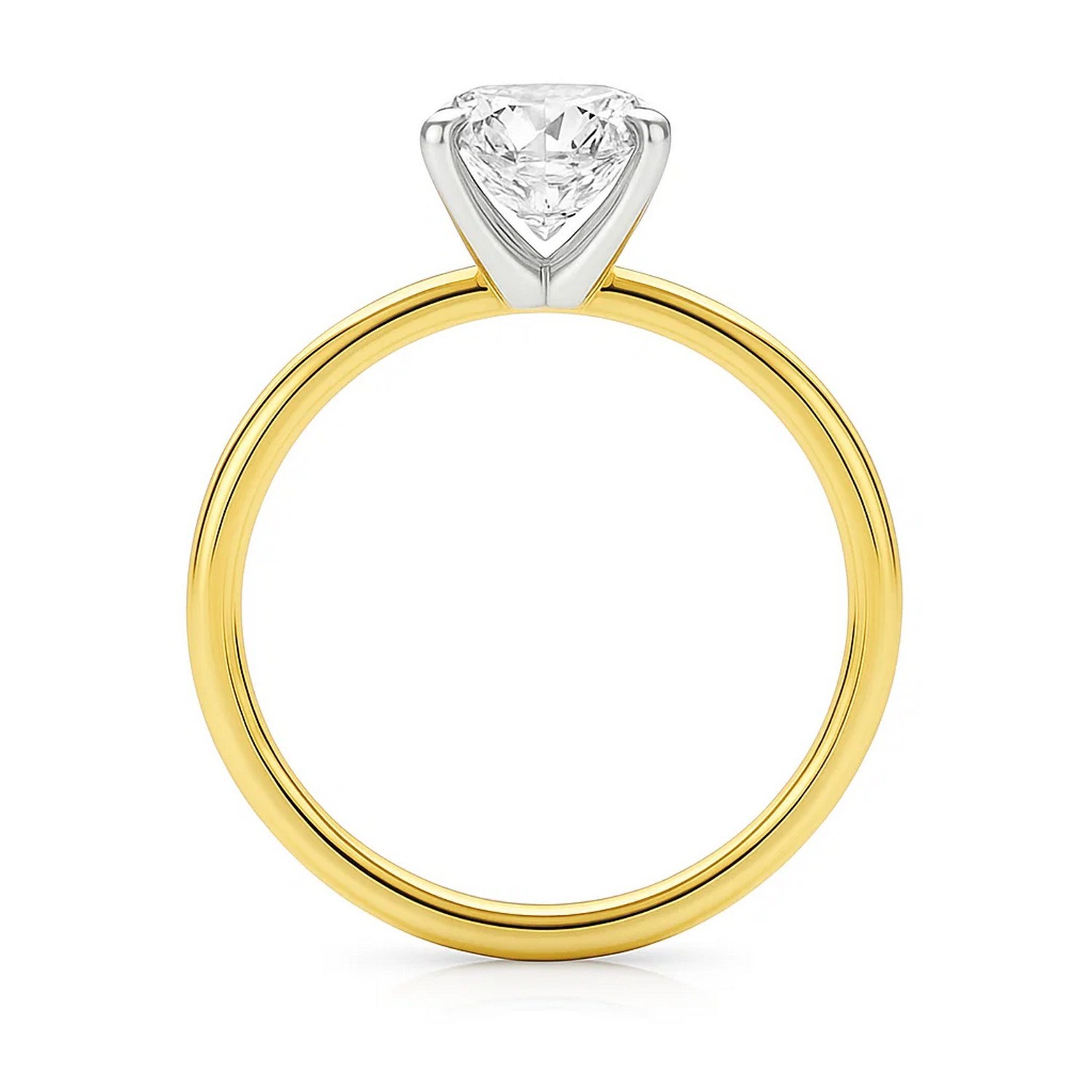 3 Carat Emerald Lab Grown IGI G/VS1 Diamond Solitaire Ring in 10K Yellow Gold thumbnail 4