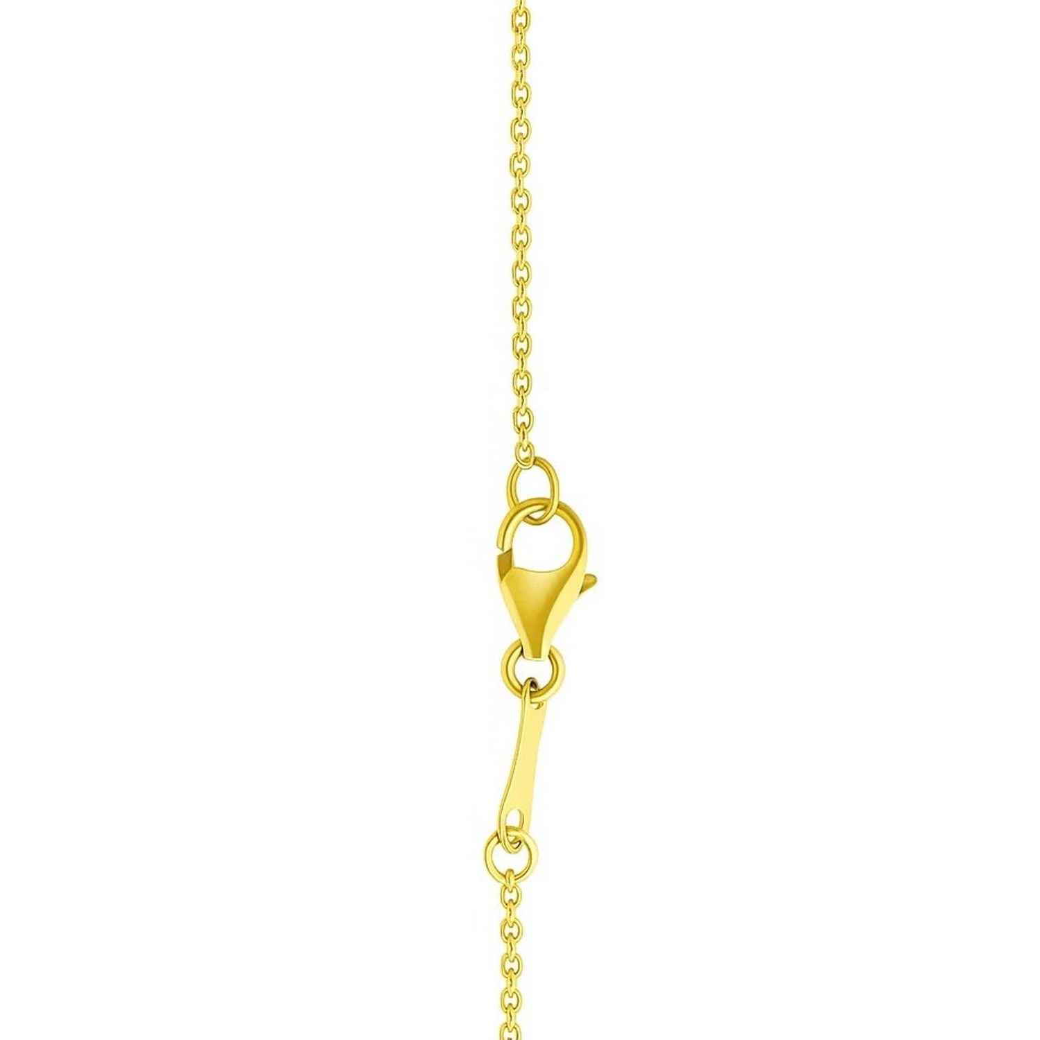 14k Yellow Gold Pearl Clover Necklace thumbnail 4