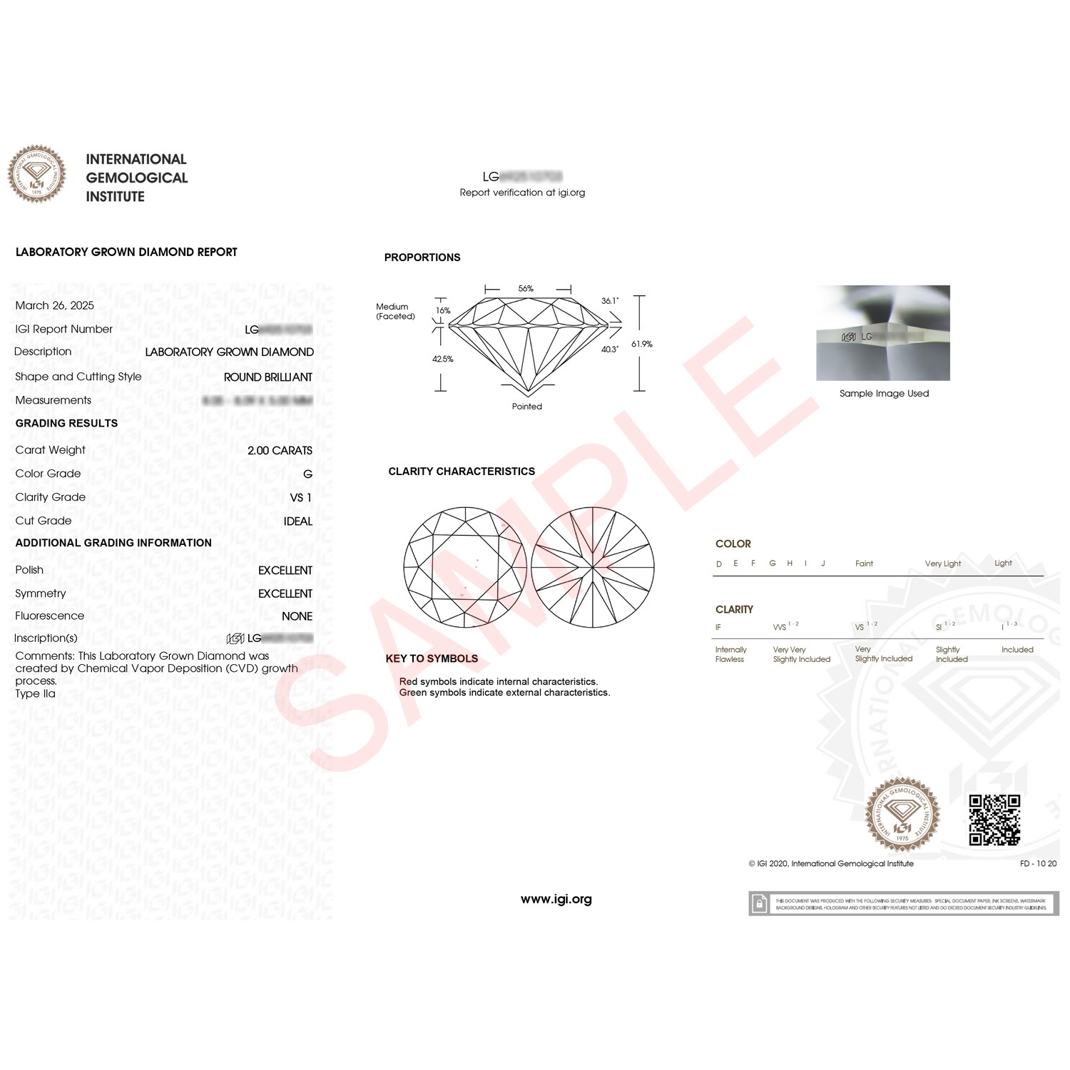 2 Carat Round Lab Grown IGI G/VS1 Diamond Solitaire Ring in 10K Yellow Gold thumbnail 3
