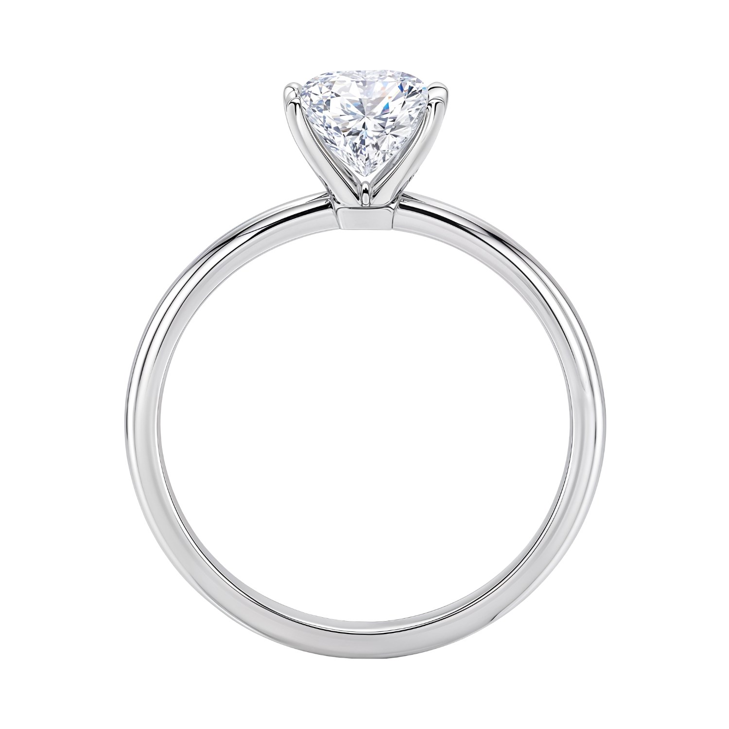 3 Carat Radiant Lab Grown IGI G/VS1 Diamond Solitaire Ring in 14K White Gold thumbnail 5