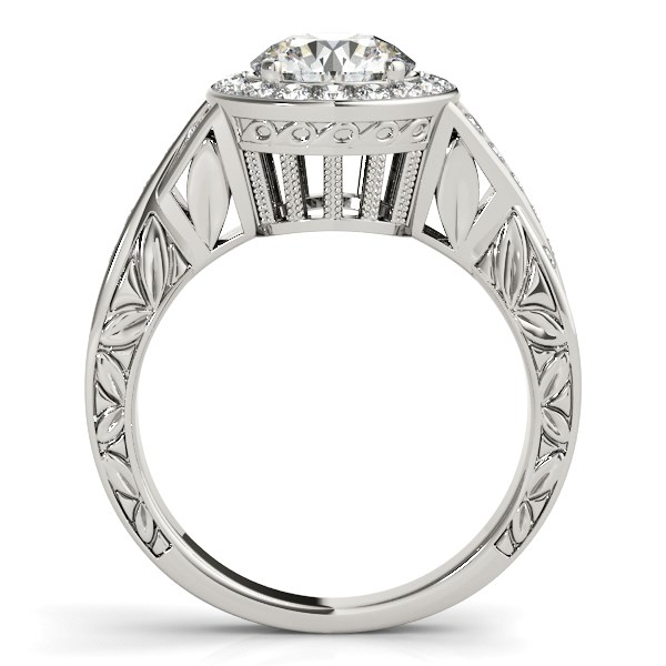 Halo Set Diamond Engagement Ring in 14k White Gold (1 5/8 cttw) thumbnail 2