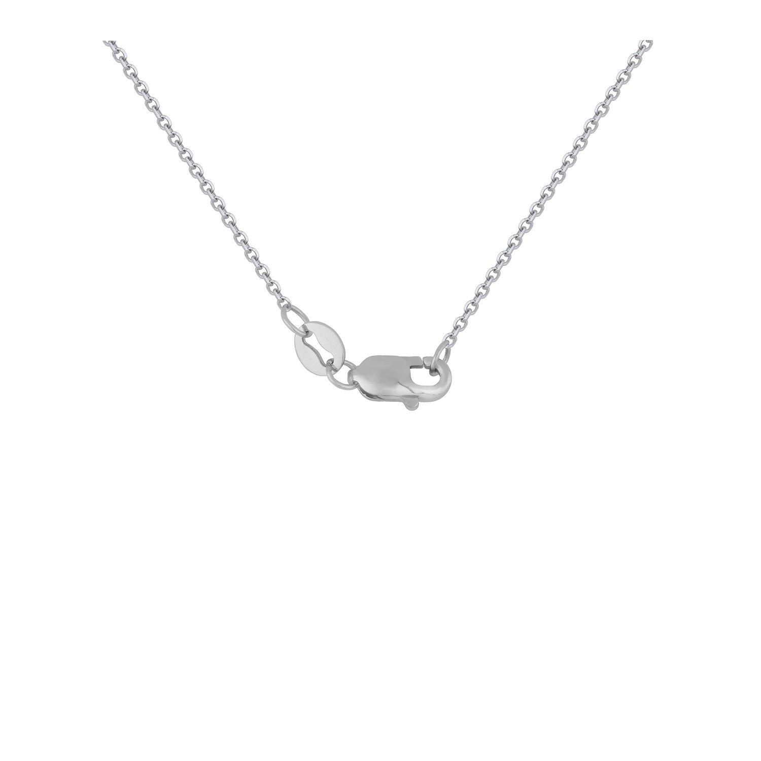14k White Gold Diamond Studded Circle Pendant with Cut-out (1/3 cttw) thumbnail 2