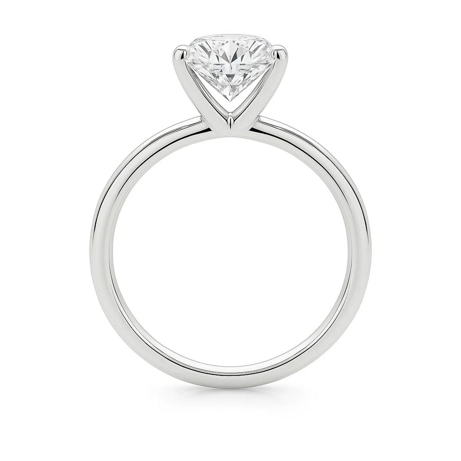 3 Carat Princess Lab Grown IGI G/VS1 Diamond Solitaire Ring in 14K White Gold thumbnail 5