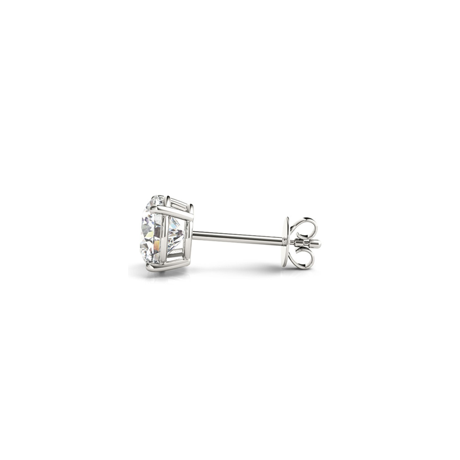 2 cttw Certified IGI Lab Grown Round Diamond Stud Earrings 14k White Gold(G/VS2) thumbnail 2