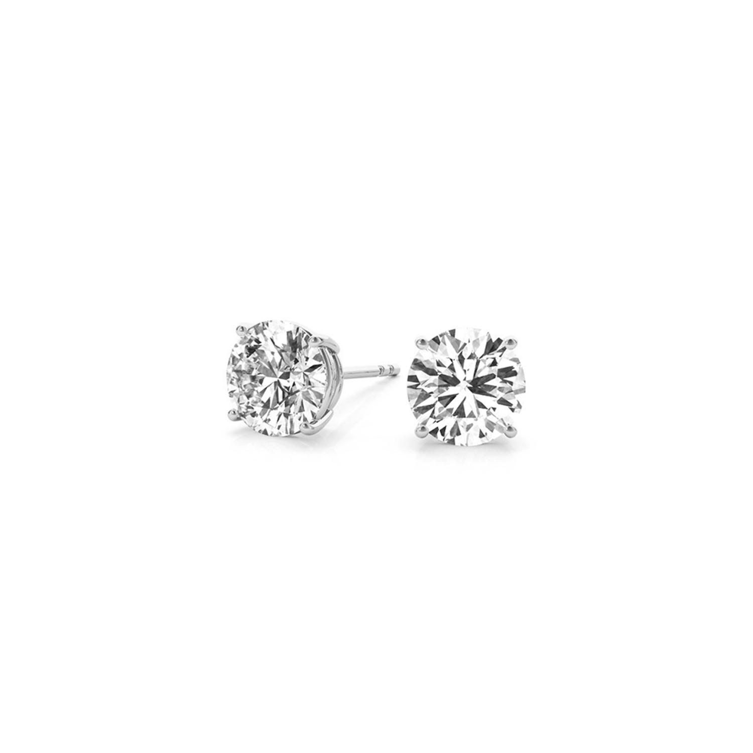 2 cttw Certified IGI Lab Grown Round Diamond Stud Earrings 14k White Gold(G/VS2) thumbnail 3