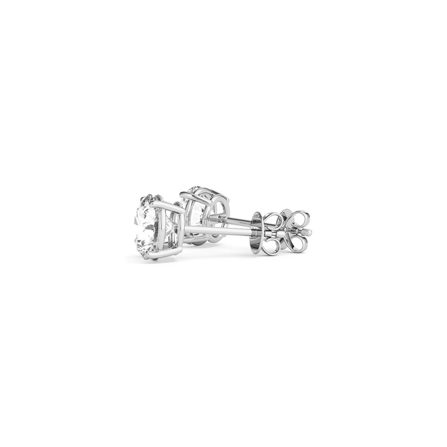 2 cttw Certified IGI Lab Grown Round Diamond Stud Earrings 14k White Gold(G/VS2) thumbnail 4