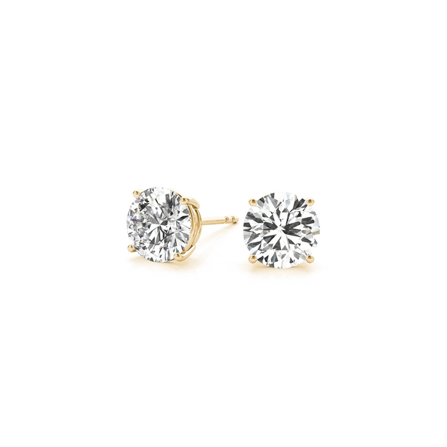 3 cttw Certified IGI Lab Grown Round Diamond Earrings 14k Yellow Gold (G/VS2) thumbnail 3