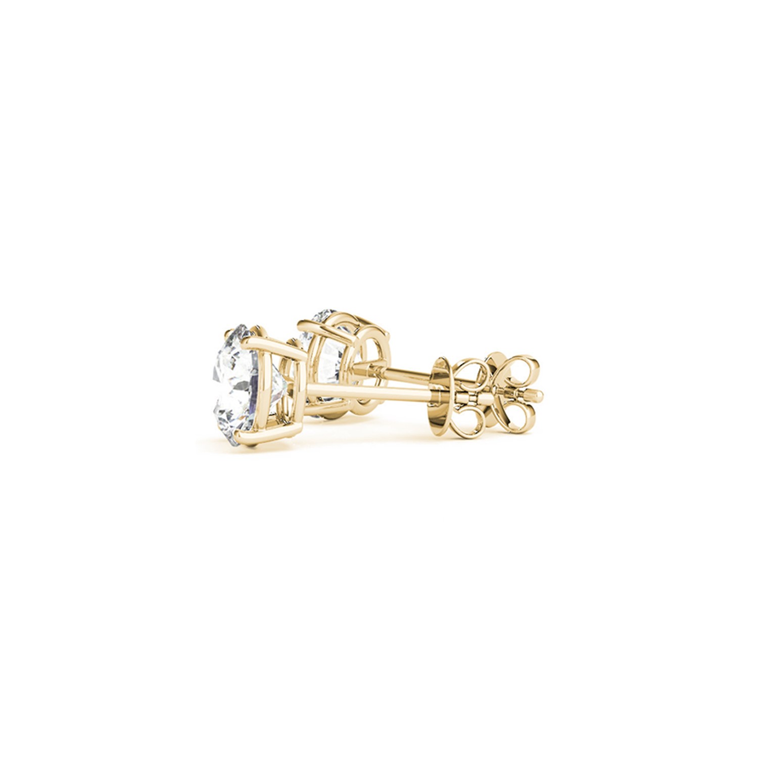 3 cttw Certified IGI Lab Grown Round Diamond Earrings 14k Yellow Gold (G/VS2) thumbnail 4
