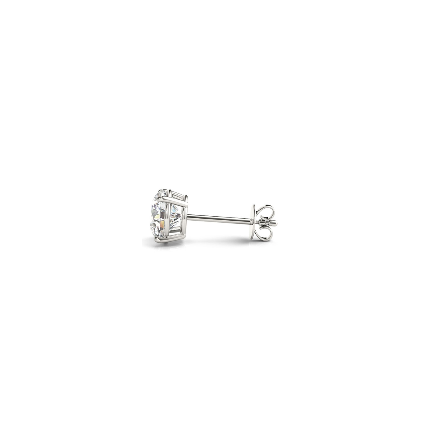 1 cttw Certified IGI Lab Grown Round Diamond Stud Earrings 14k White Gold(G/VS2) thumbnail 2